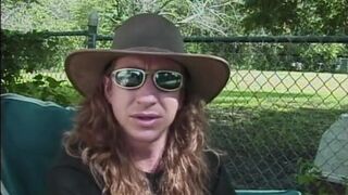 Big titted brunette gets anal and a throatfuck from a dude in cap