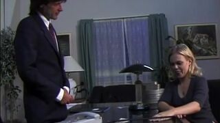 Horny babe fucking her boss cock