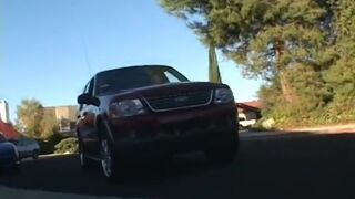 Blonde with tiny tits blows black guy