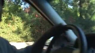 Blonde with tiny tits blows black guy