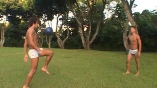 Busty shemale in foursome gets banged deeply