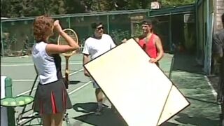 Sexy chick with perfect body is getting plowed outdoors