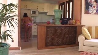 Busty brunette babe gets fucked in POV