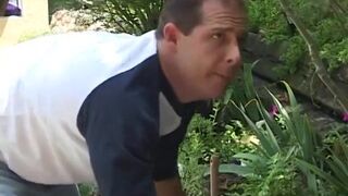 Dark haired teen gets her cunt licked and ass fucked