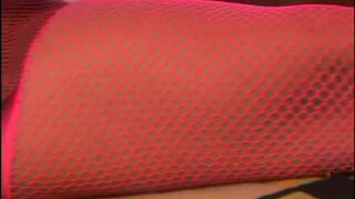 Fishnets wearing brunette teen gets her tight ass hole fucked deeply