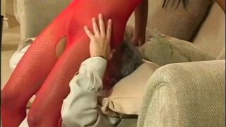 Deep double penetration for ebony whore