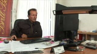 Gorgeous babe in stockings rides fat dick