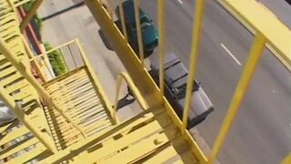 Horny asian whore fucks three random guys