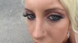 Anal pounding of a hot blonde in tape