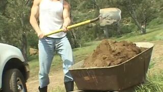 Adorable babe ass fucked outdoors