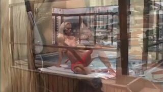 Beautiful blonde latina gets her ass hole slammed by big black cock