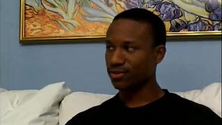 Blonde teen with amazing ass gets her butt hole pounded by black fella