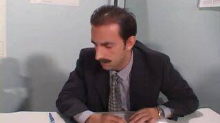 Brunette teen gets pussy licked and ass slammed by teacher in the classroom