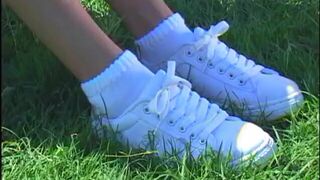 Brunette teen gets her pussy and ass hole drilled deeply by hard cock