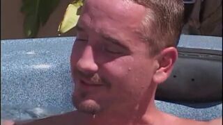 Lonely teen gets fucked in her both holes outdoors