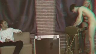 Rough threesome scene