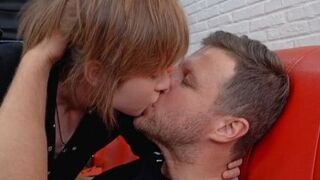 Half-naked dude opens his lover's tight holes